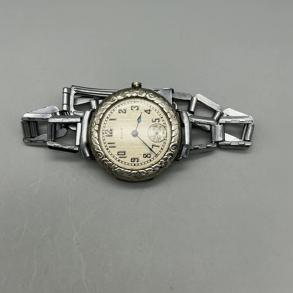 Vintage Elgin Women Watch 29mm 7 Jewels Art Deco NON WORKING Manual For Parts